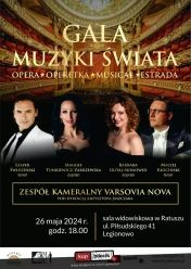 plakat informujący o Gali Muzyki Świata